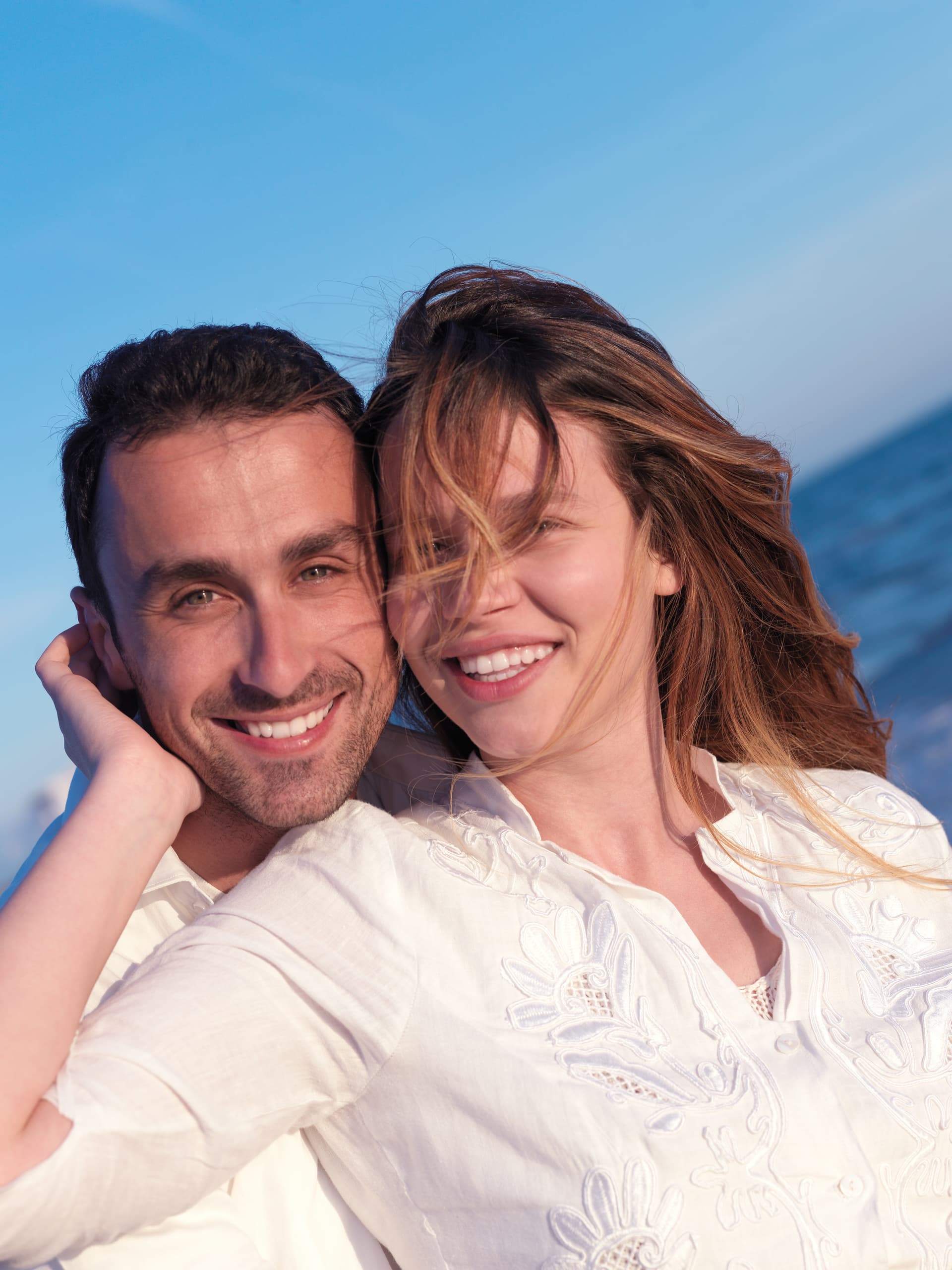 Happy couple embracing